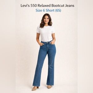Levi’s 550 Relaxed Bootcut Jeans Women 6S Blue Mid Rise Stretch